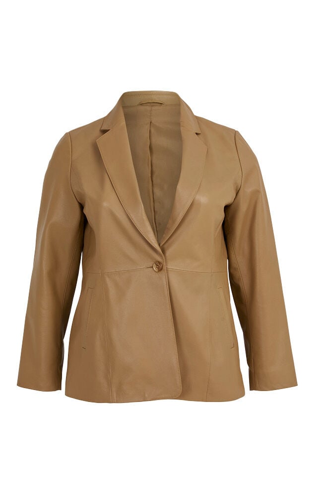 Leather Elsie Blazer - Cinnamon