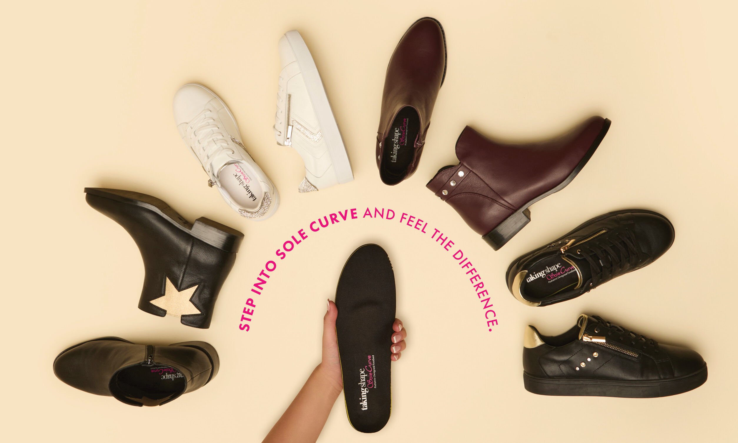 PODIATRIST DESIGNED SOLE CURVE RANGE