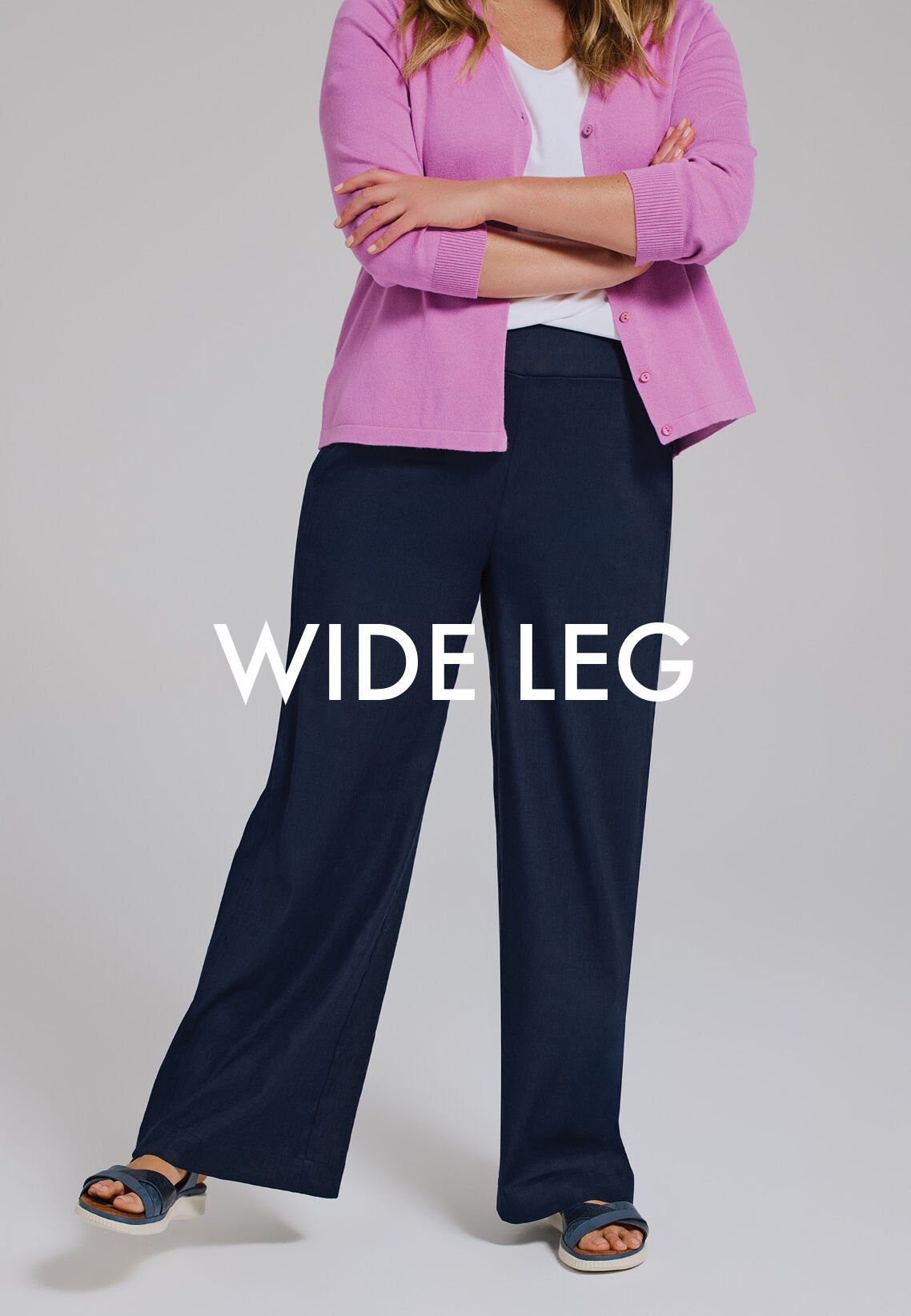THE STRETCH LINEN WIDE-LEG PANT