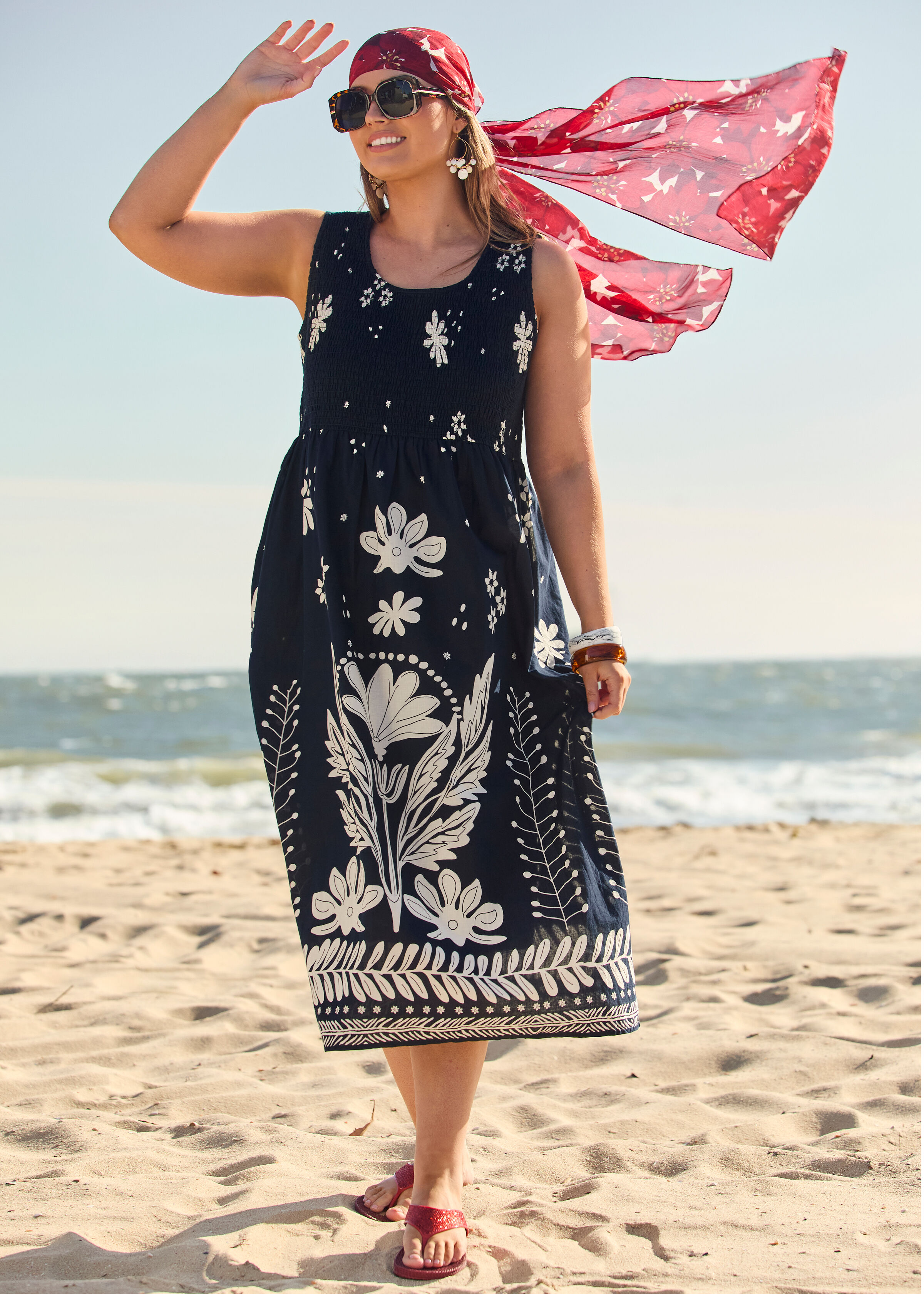Shirred Floral Outfit
