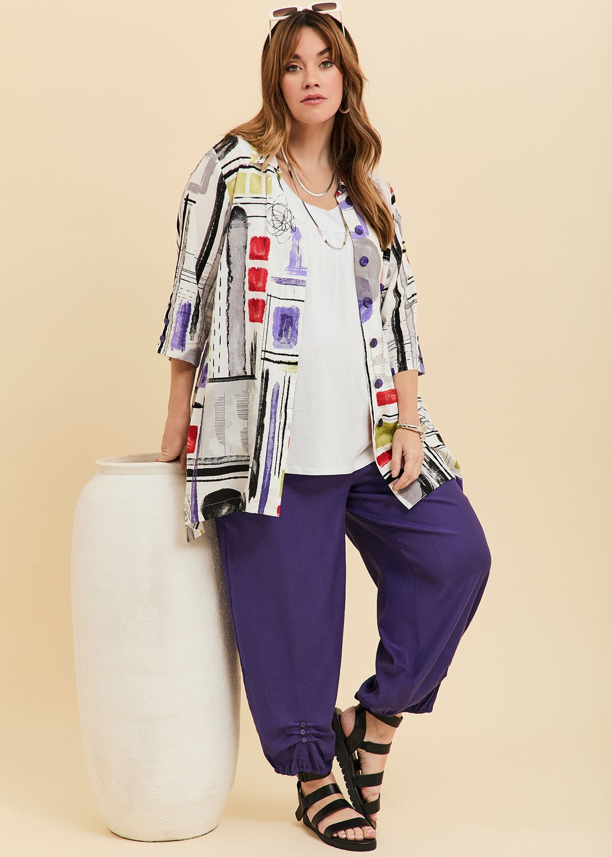 Check Linen Outfit