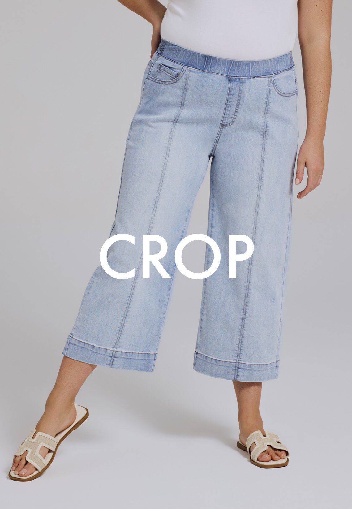 THE CROP WIDE LEG JEAN