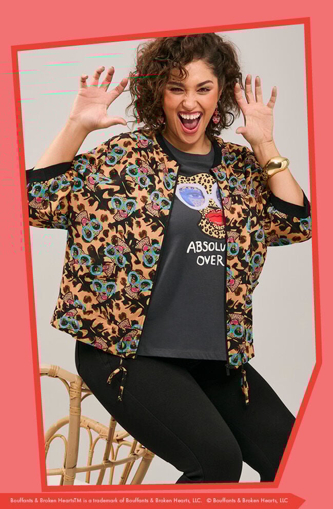 Bouffants Cheetah Print Bomber
