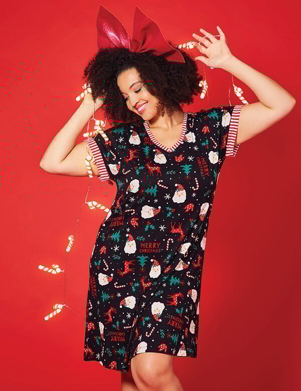 Bamboo Santa Nightie