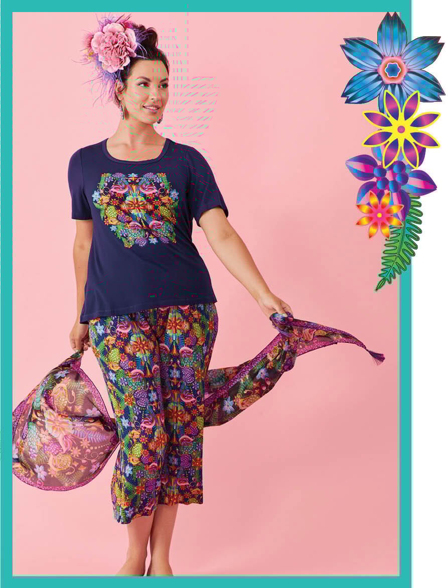 Flamingo Pyjama Top