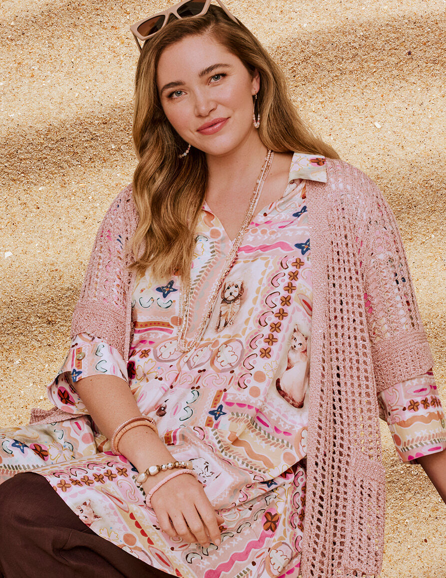 Sparkle Open Knit Cardigan