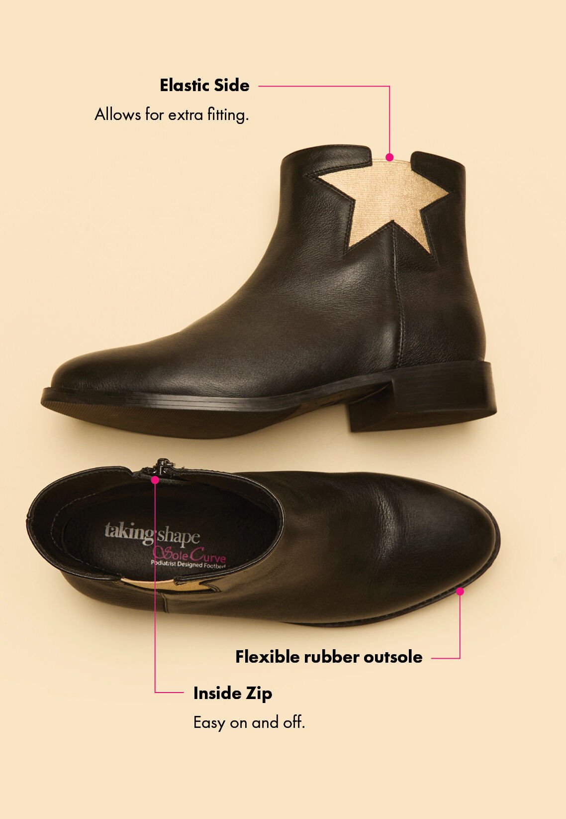 ORTHOTIC STAR ANKLE BOOT