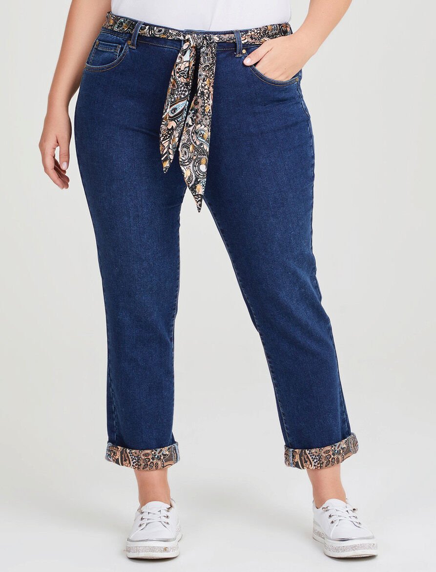 EASY FIT PRINTED CUFF JEAN