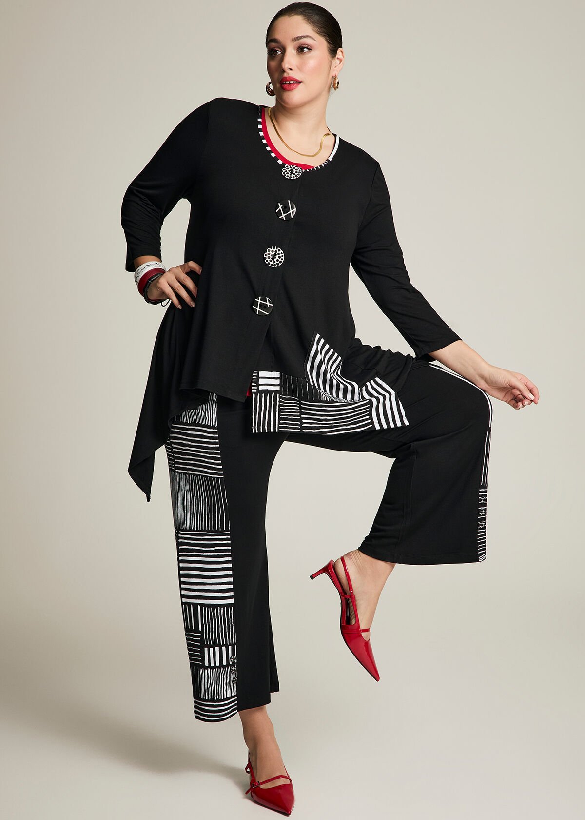 Spliced Stripe Outfit