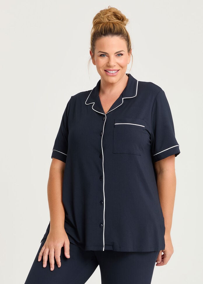 Modal Soft Touch Pyjama Top, , hi-res