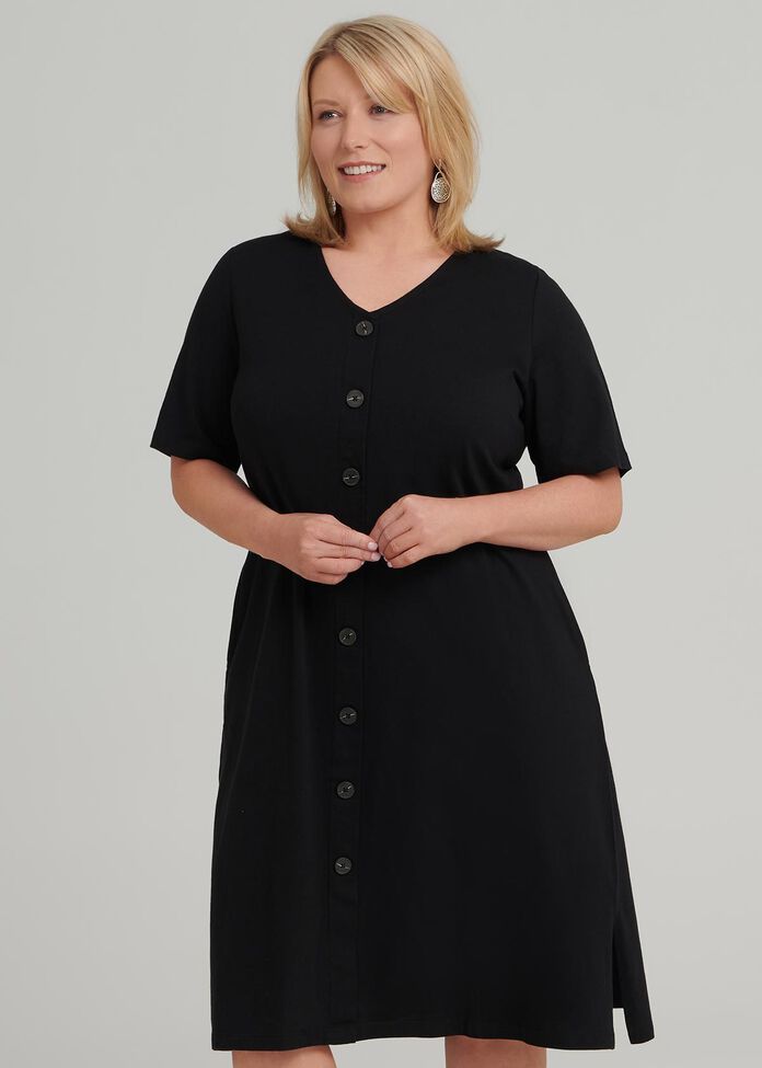Button Down Dress, , hi-res