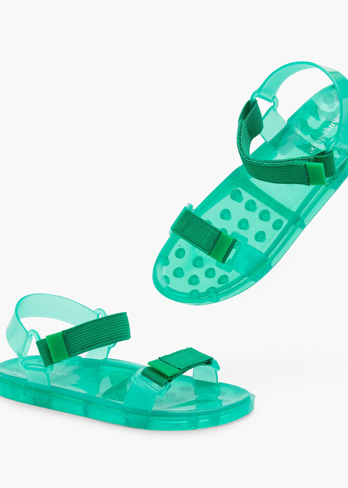 Green jelly shop sandals