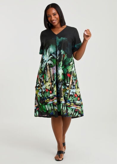 Plus Size Linen Blend Isla Maxi Dress