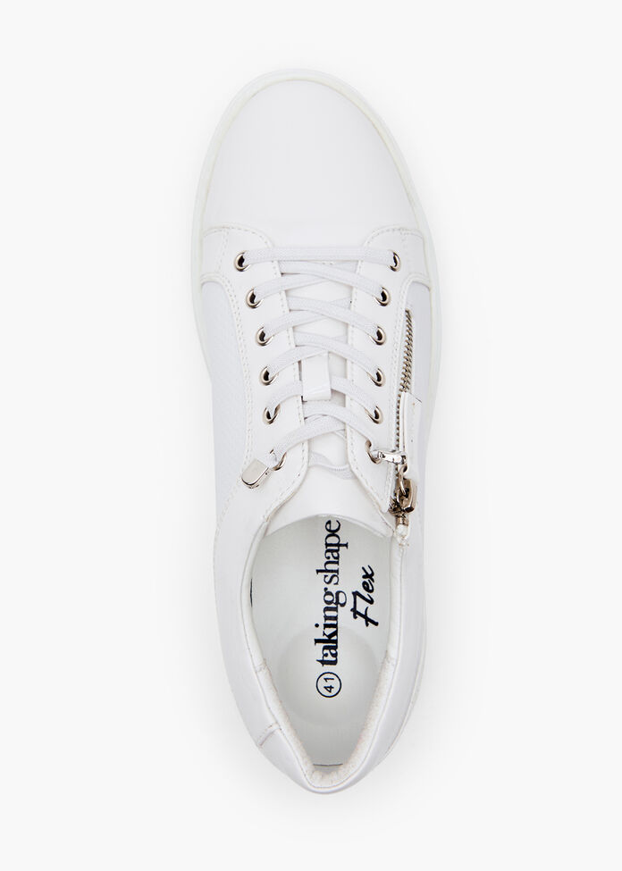 Patent Perf Zip Sneaker, , hi-res
