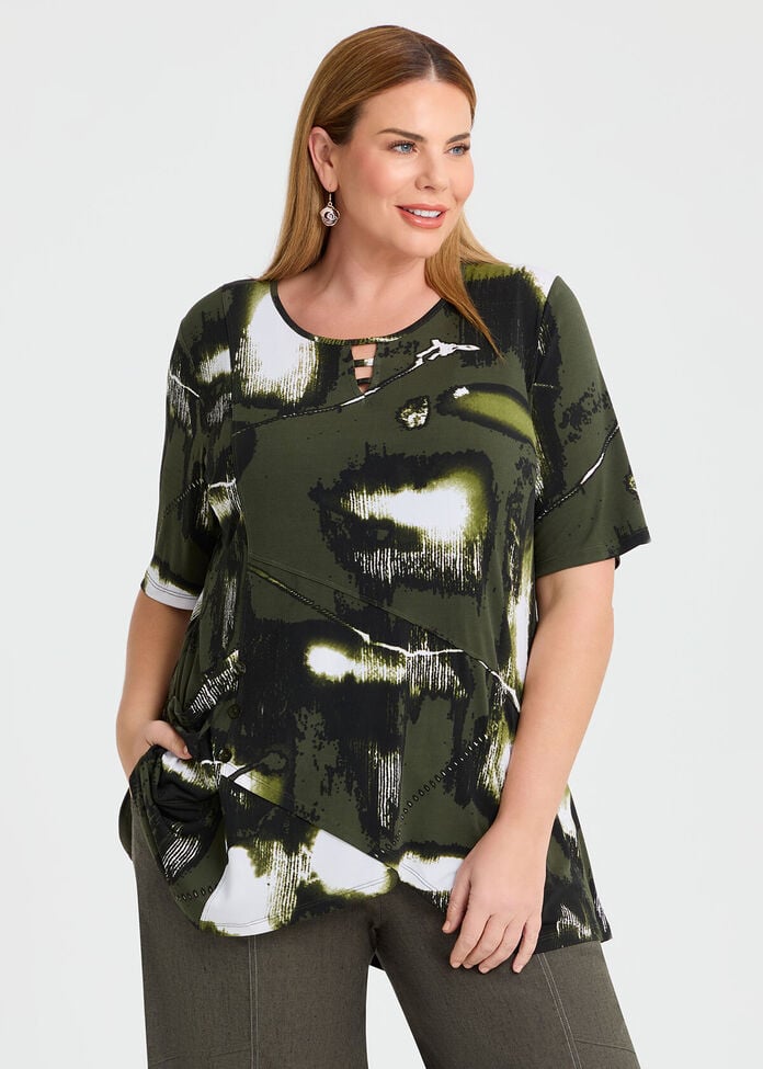 Amazon Keyhole Luna Top, , hi-res