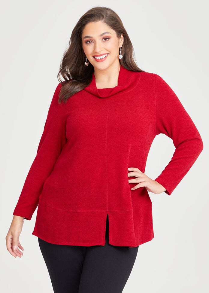 Shop Plus Size Winter Days Cosy Top, Red | Taking Shape AU