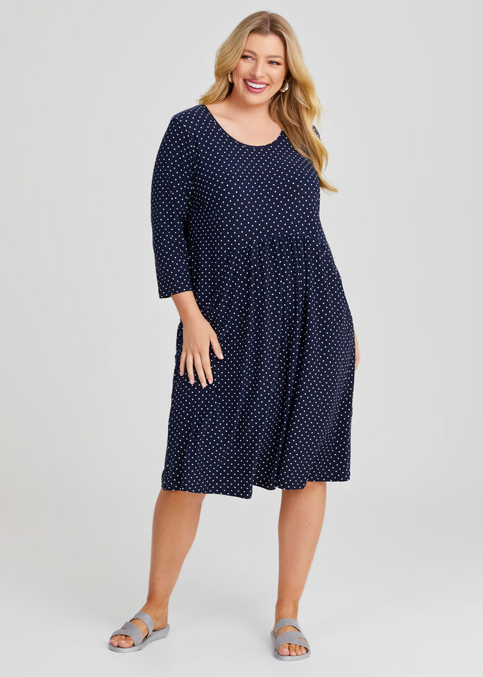 Mini Spot Empire Line Dress, , hi-res