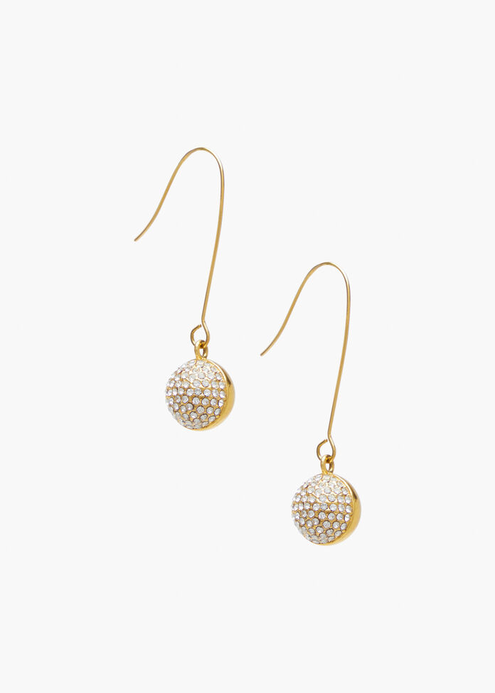 Gold Plated Ball Earrings, , hi-res