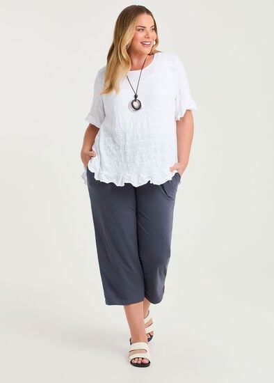Plus Size Pima Cotton Culotte Pant