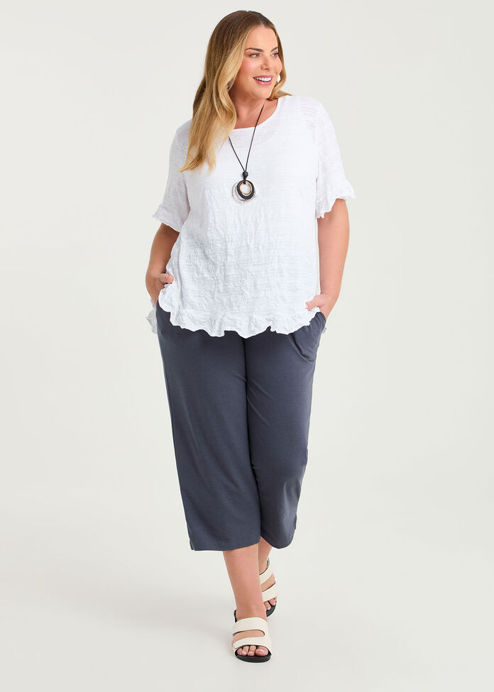Pima Cotton Culotte Pant, , hi-res