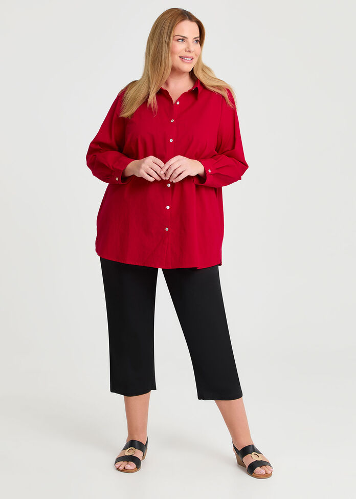 Cotton Linen Essential Shirt, , hi-res