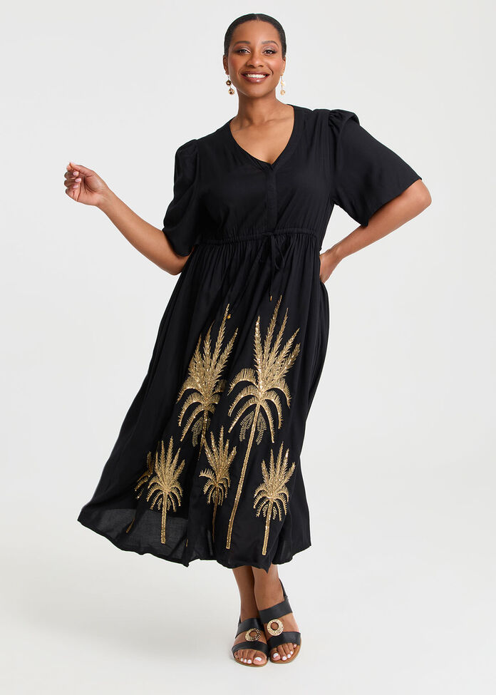 Shop Plus Size Natural Glam Embroidery Maxi Dress, Multi | Taking Shape SG