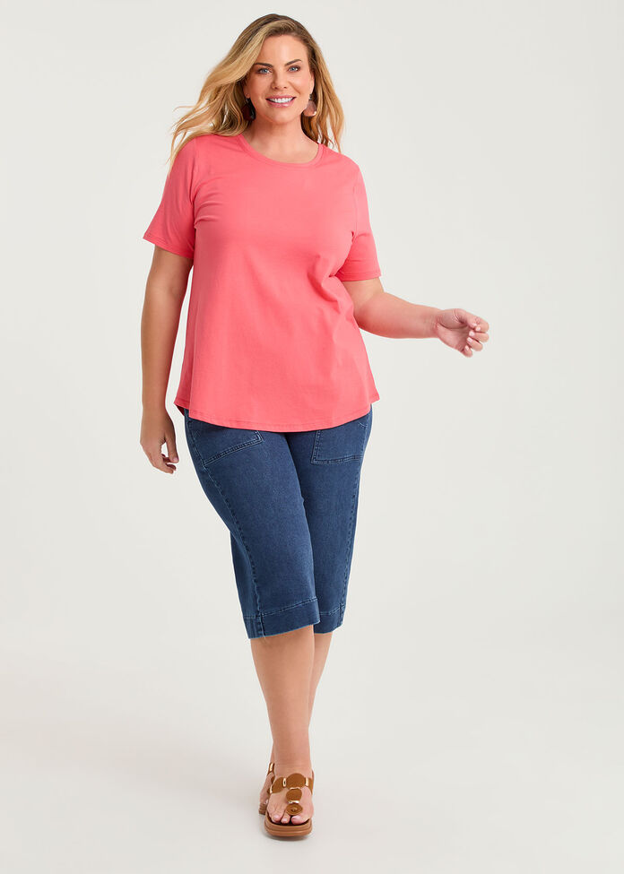 Organic Cotton Crew Neck T-shirt, , hi-res