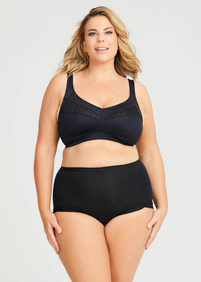 Shop Plus Size Wirefree Lace Comfort Bra in Black