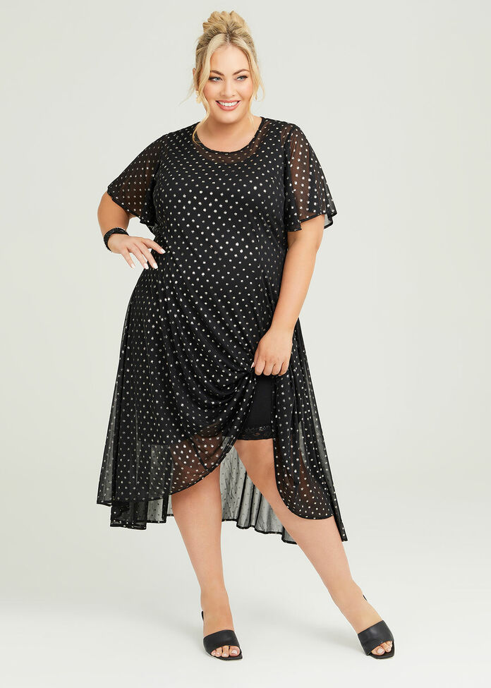Shop Plus Size Moondrop Maxi Evening Dress in Black | Sizes 12-30 ...
