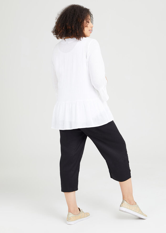 Shop Linen Gauze Amari Cardigan in White in sizes 12 to 24 Taking Shape