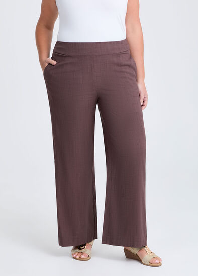 Plus Size Natural Kaia Wide Leg Pant