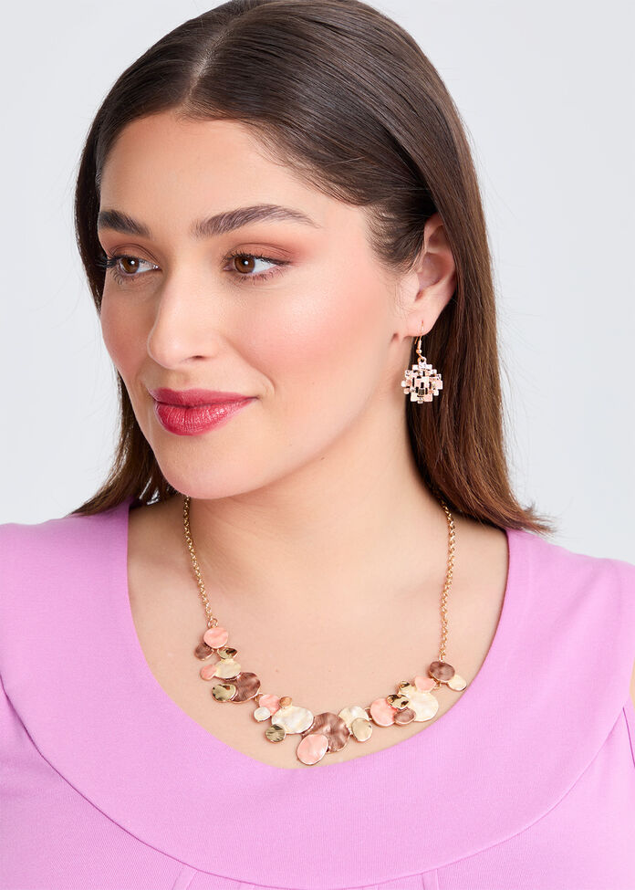 Pastel Circle Short Necklace, , hi-res