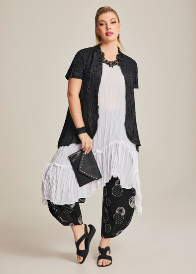 Plus Size Plisse Tunic Dress