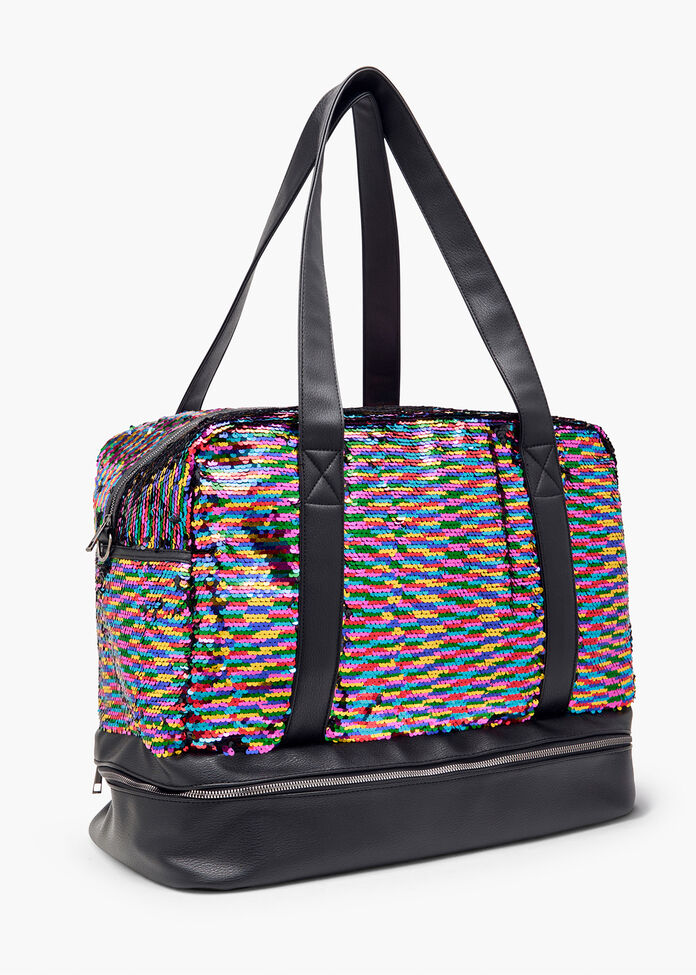 Sequin Weekender Bag, , hi-res