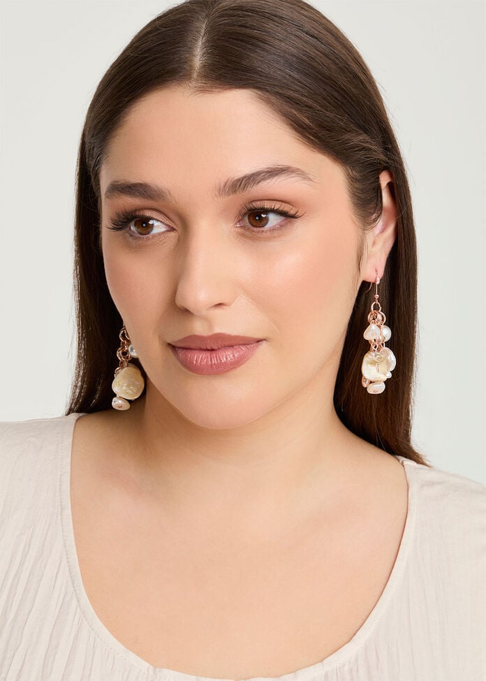 Natural Charm Beaded Earrings, , hi-res