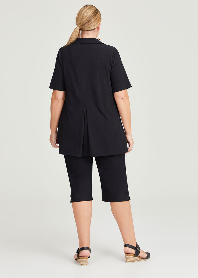 Shop Plus Size Daisy Collar Rib Top in Black | Sizes 12-30 | Taking ...