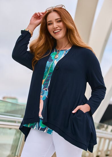 Plus Size Natural Wiseguy Rory Cardigan