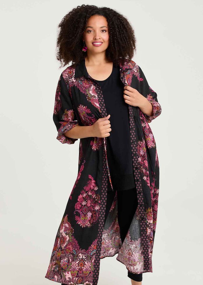 Paisley Natural Maxi Shirt Dress, , hi-res