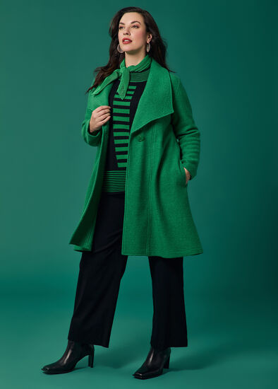 Plus Size Morgan Boiled Wool Coat