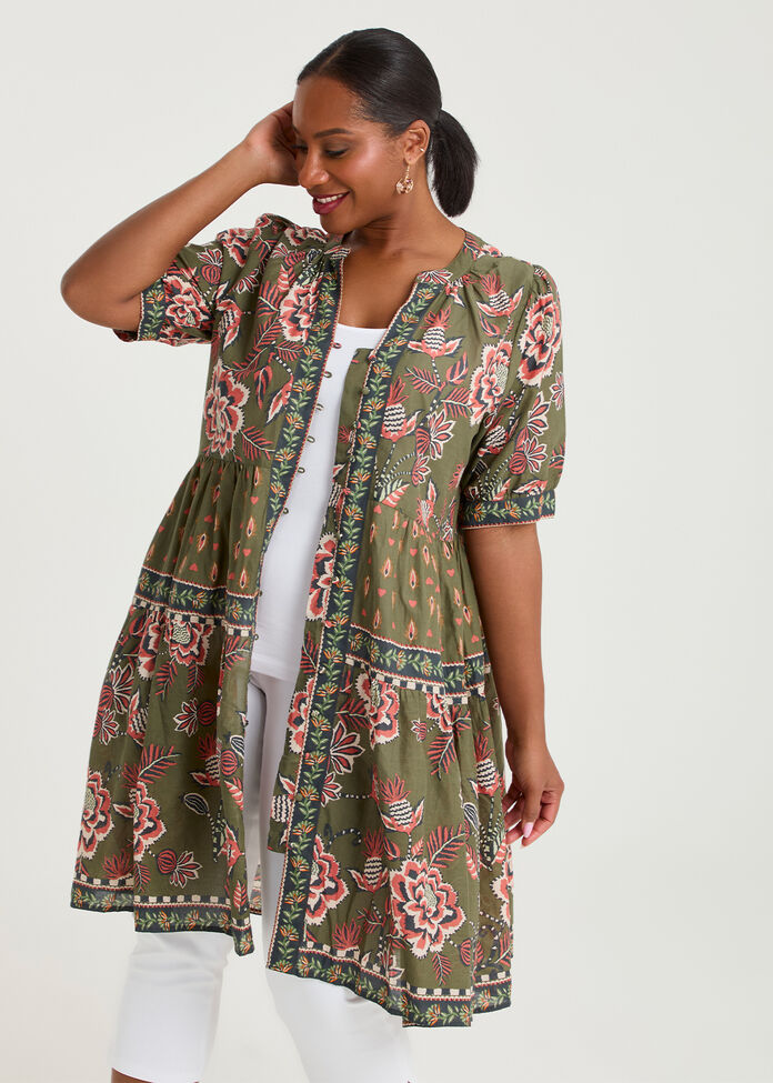 Cotton Desert Canyon Tiered Dress, , hi-res
