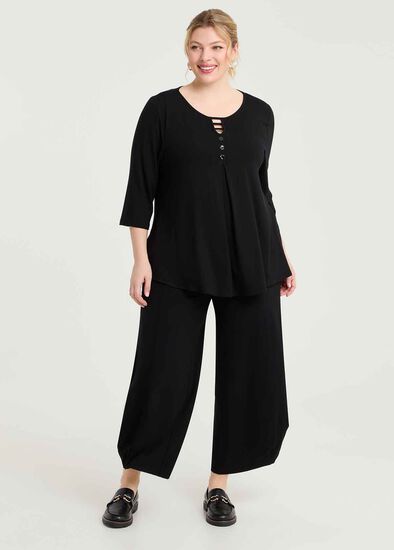 Plus Size Drape Lantern Natural Pant