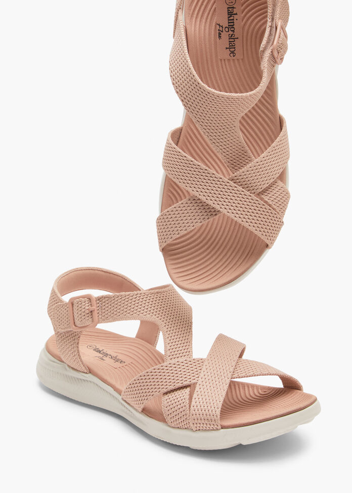 Knit Flex Comfort Sandal, BLUSH, hi-res