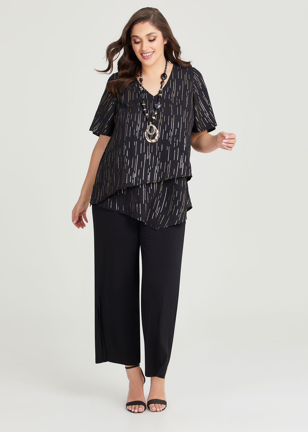 Gilt Chiffon Evening Tunic