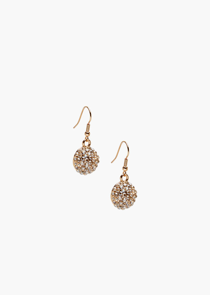 Pave Diamante Crystal Earrings, , hi-res