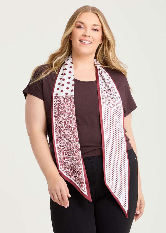 Multi Print Silky Scarf, , hi-res