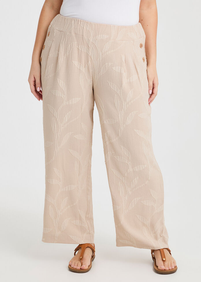 Jacquard Wide Leg Pant, , hi-res
