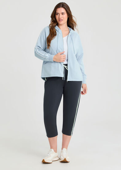 Plus Size Cotton Contrast Bind Jogger