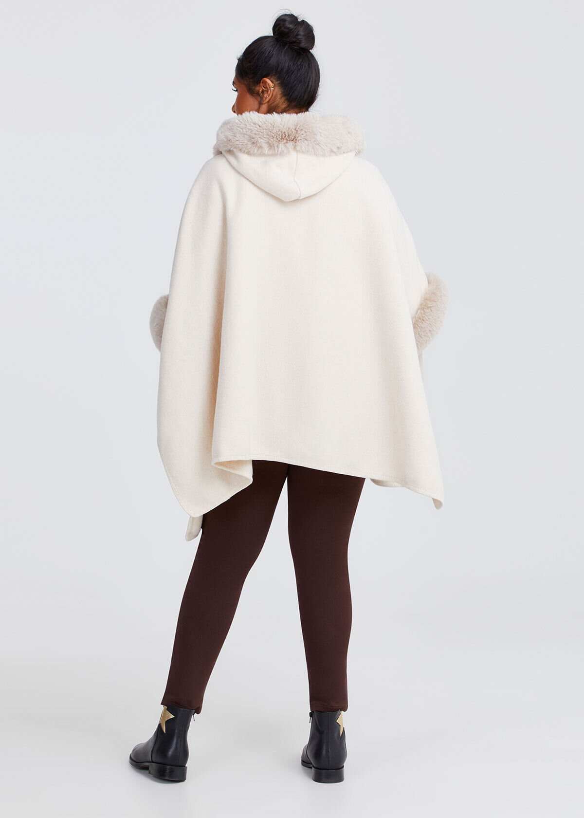 Shop Hooded Fur Cape in Brown | Accessories | Taking Shape NZ