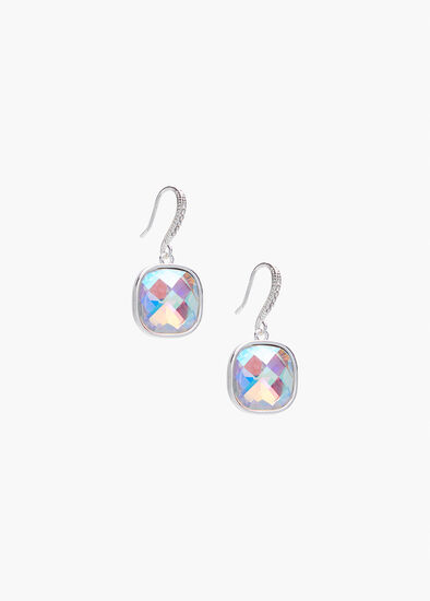 Square Jewel Drop Earrings