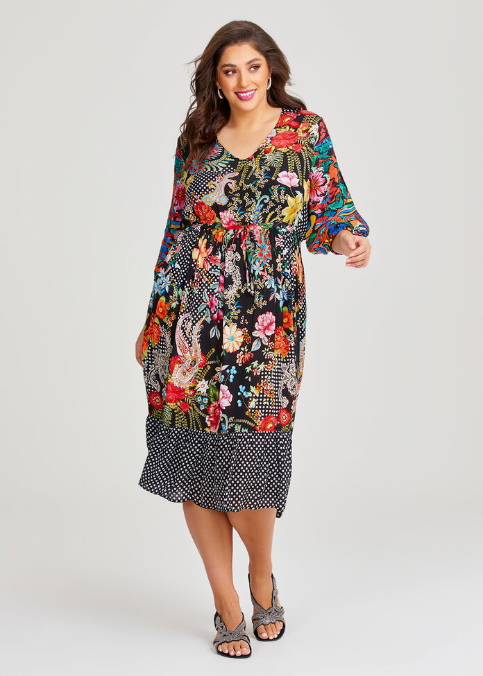 Shop Plus Size Natural Getaway Dress in Multi | Taking Shape AU